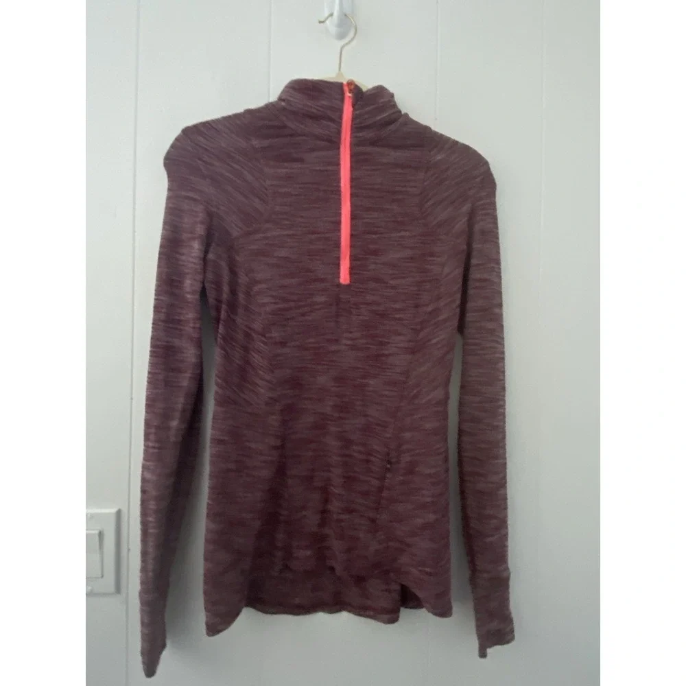 Lululemon Kanto Catch Me 1/2 Zip Drifter Pullover Heathered Bordeaux Drama‎ Sz 4